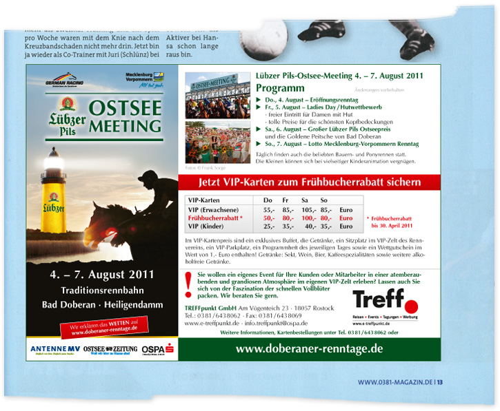 Anzeige 0381-Magazin April 2011