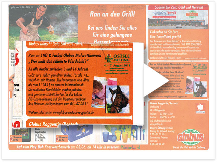 Globus Anzeige Warnow Kurier 28.05.2011