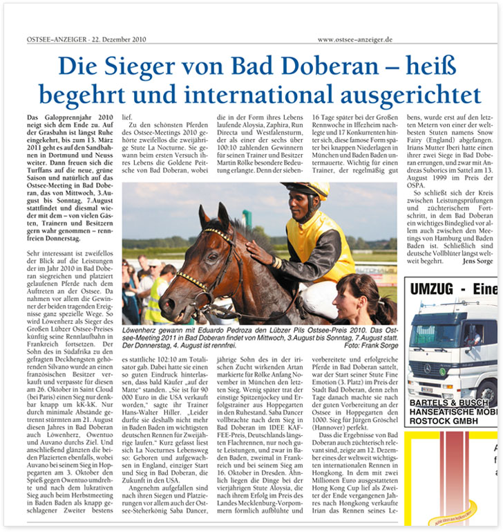 Ostsee Anzeiger - Ausgabe vom 22. Dezember 2010