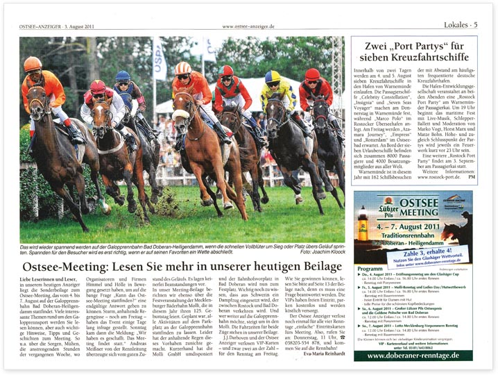 Ostsee Anzeiger - Ausgabe vom 3. August 2011