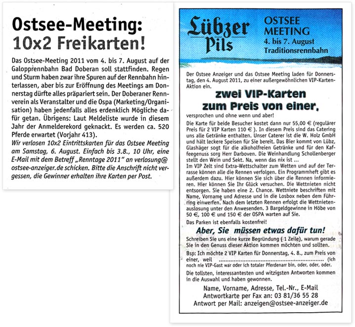 Ostsee Anzeiger - Ausgabe vom 30. Juli 2011