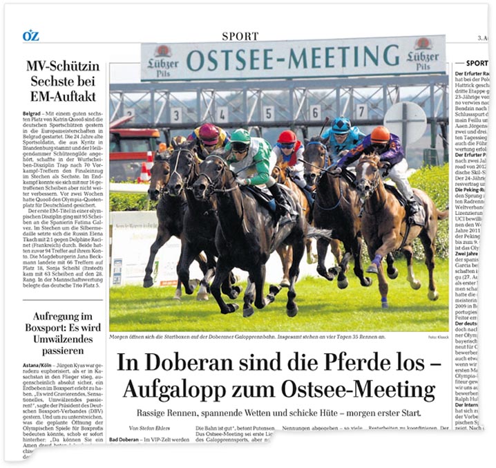 Ostsee Zeitung - Ausgabe vom 3. August 2011