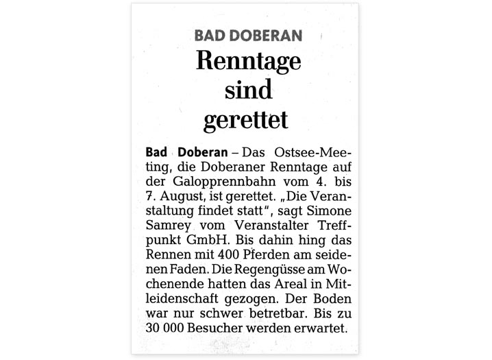 Ostsee Zeitung - Ausgabe vom 27. Juli 2011