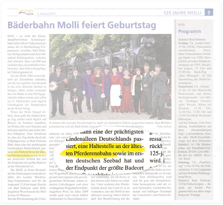 Urlaubslotse (Ostsee Zeitung) - Ausgabe vom 5. - 11. August 2011