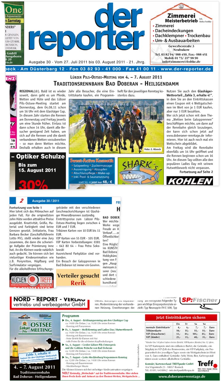 der reporter - Ausgabe vom 27. Juli - 3. August 2011