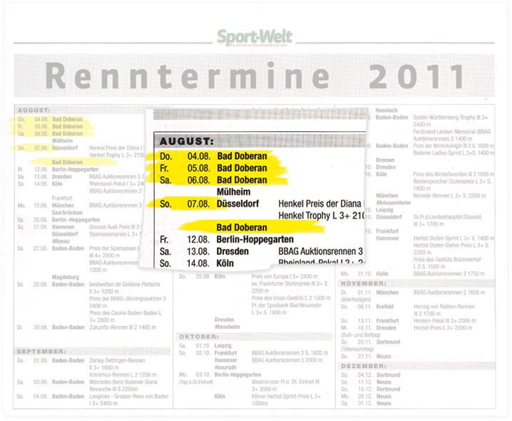 Sport-Welt - Ausgabe vom 3. August 2011