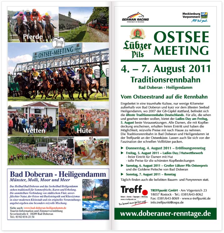 Anzeige Terminplaner für Galopp- und Trabrennen 2011