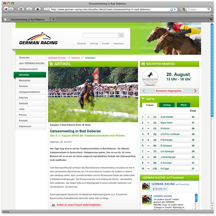 Online-Artikel bei german-racing.com