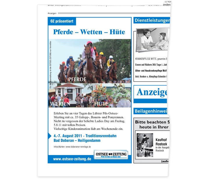 Ostsee Zeitung - Ausgabe vom 2. August 2011
