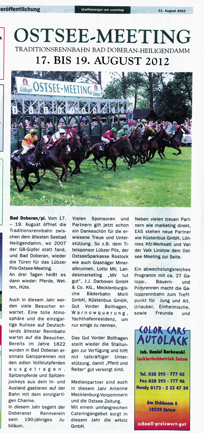 Stadtanzeiger 11. August 2012