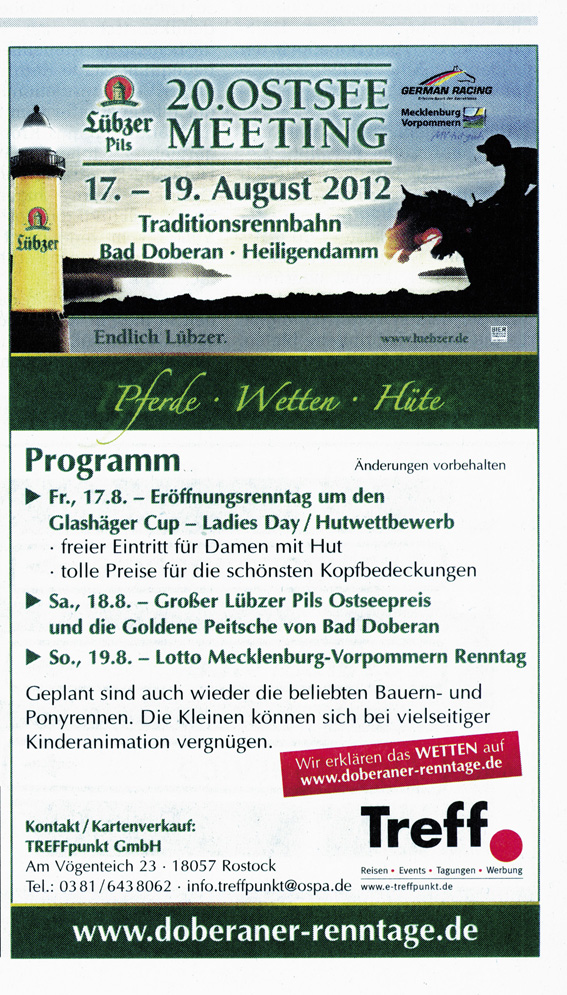 Ostsee Zeitung 17. August 2012