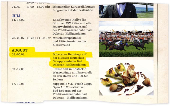 Gastgeberverzeichniss  Bad Doberan / Heiligendamnn 2012/2013