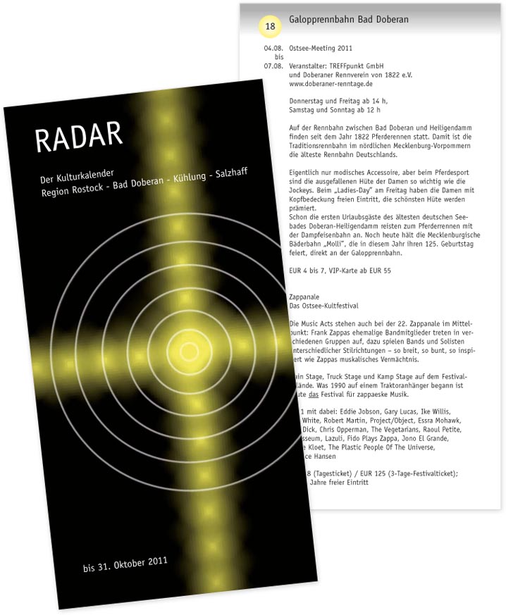 RADAR - Der Kulturkalender Region Rostock - Bad Doberan - Kühlung - Salzhaff