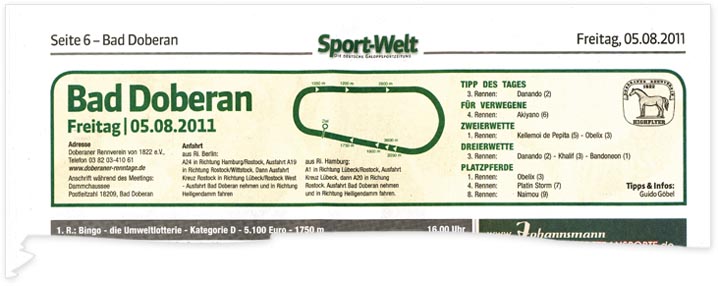 Sport-Welt - Ausgabe vom 3. August 2011