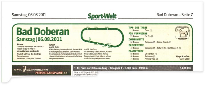 Sport-Welt - Ausgabe vom 4. August 2011