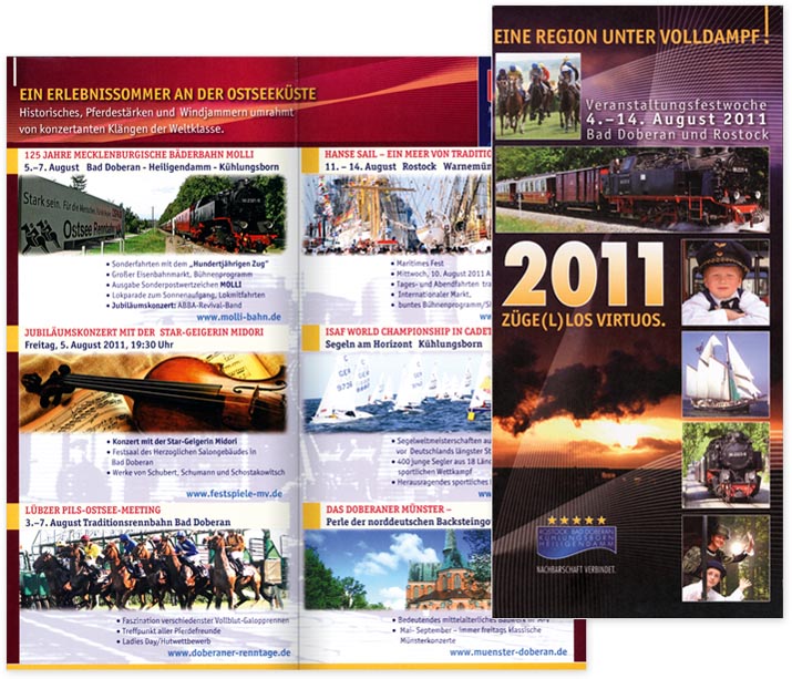 Veranstaltungsflyer –Eine Region unter Volldampf–